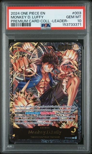 One Piece Monkey D. Luffy 2024 Premium Card Coll Leader #003 Psa 10RCH IS ACCEPTING CONSIGNMENTS! UP TO 95% PAYOUTS!