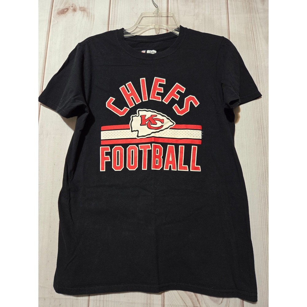 NFL Team Apparel Kansas City Chiefs T-Shirt Black Red White Graphic Mens Small