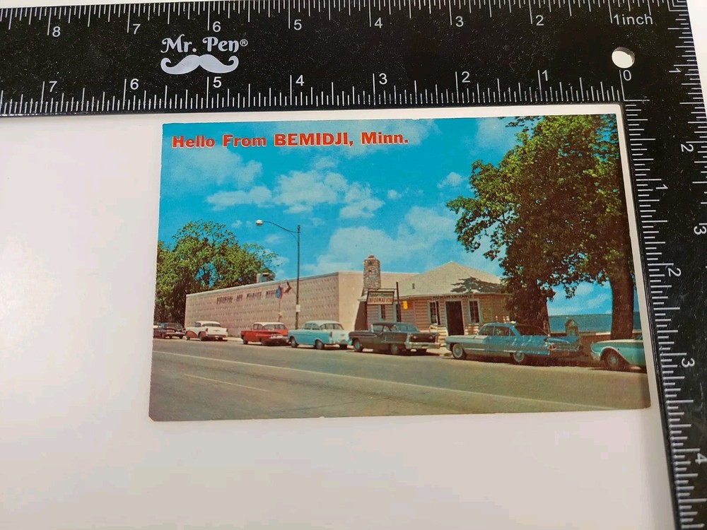 Bemidji,MN Fireplace Of States And Wildlife Museum Building Postcard