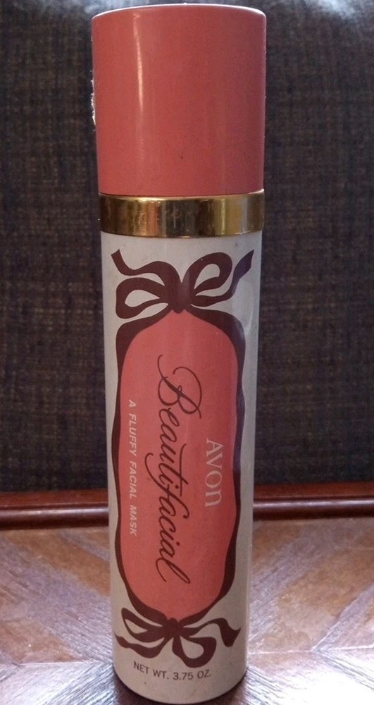 Vintage 80s Avon Beautifacial Fluffy Face Mask with Egg White Protein Made in USA