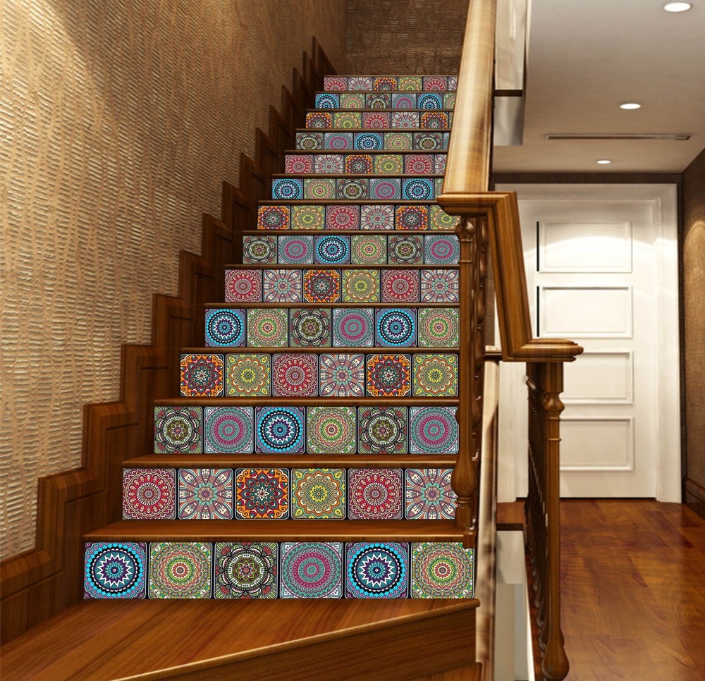3D Ethnic AZ549 Stair Riser Decorative Vinyl Wallpaper Mural Kay