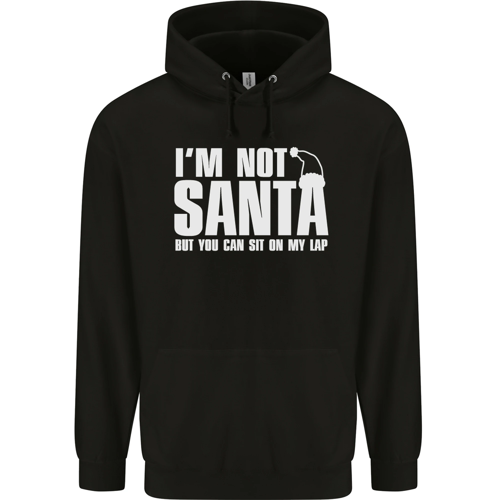 Christmas You Can Sit on My Lap Funny Mens 80% Cotton Hoodie