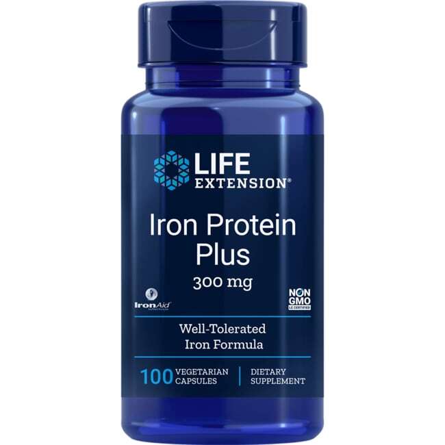 Life Extension Iron Protein Plus 100 Veg Caps