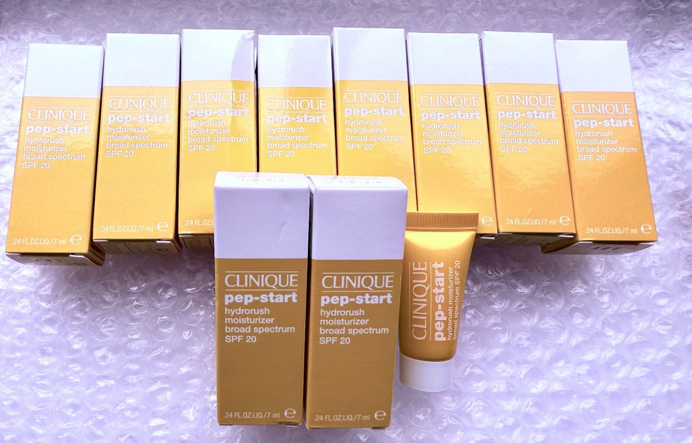 10 Clinique Pep Start Hydrorush SPF Moisturizer 0.24oz Travel Size New