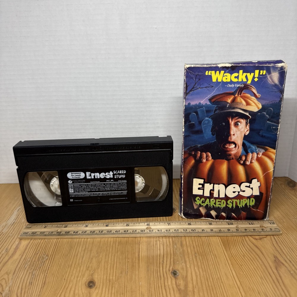 Ernest Scared Stupid VHS Halloween Slapstick Comedy Horror Jim Varney - Rare