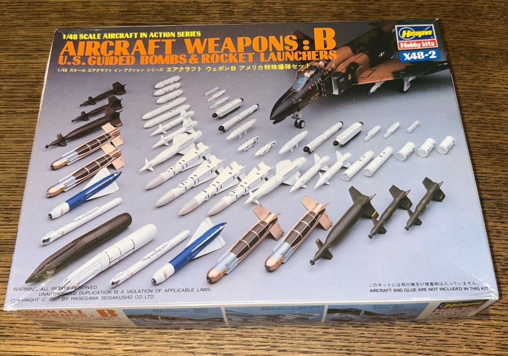 Hasegawa 1/48 Aircraft Weapons B U.S. Guided Bombs & Rocket Launchers X48-2