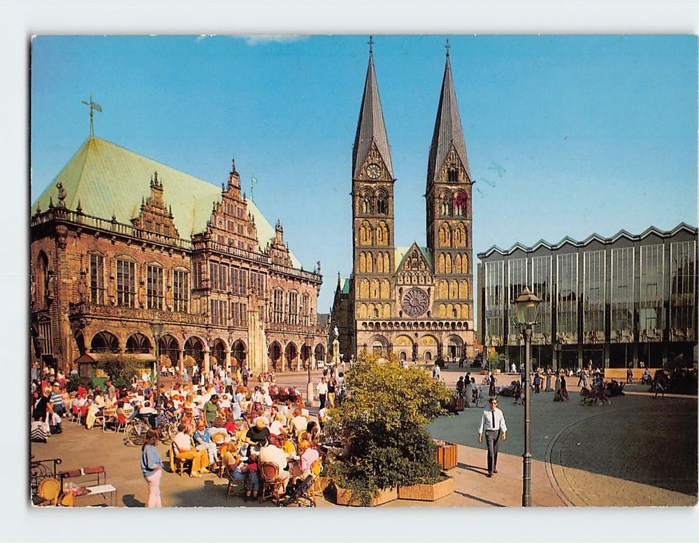 Postcard Marktplatz Freie Hansestadt Bremen Germany
