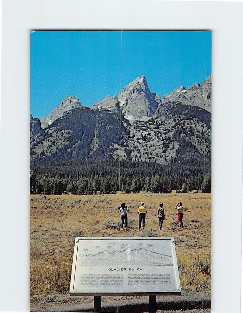 Postcard Glacier Gulch Grand Teton National Park Wyoming USA