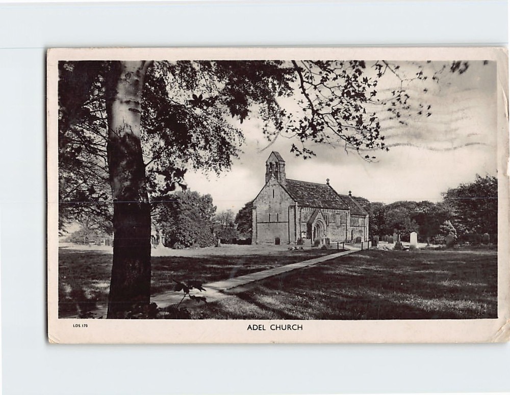 Postcard Parish Church of St John the Baptist Adel Leeds England