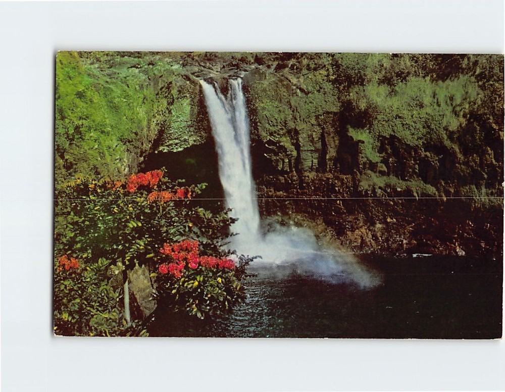 Postcard Rainbow Falls Wailuku River Hilo Hawaii USA