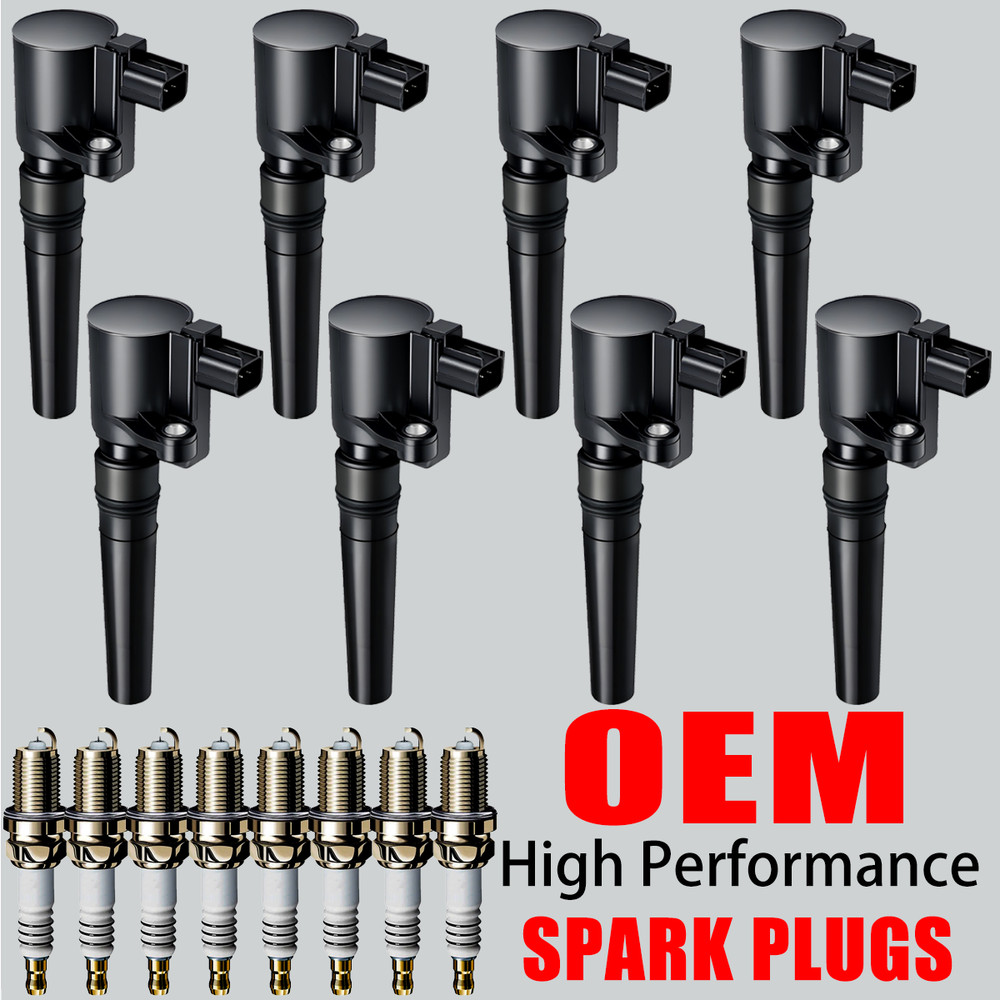 8X OEM Ignition Coil & 8X Iridium Spark Plug For Lincoln Navigator 5.4L V8 UF191