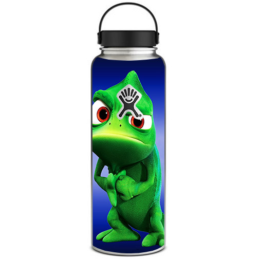 Skin Decal for Hydro Flask 40 oz Wide Mouth / green Dino, dinosaur, Gecko,Lizard