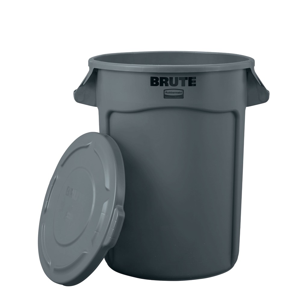 32-Gallon Trash Can with Lid Outdoor Stackable Garbage Waste Bin Wastebasket