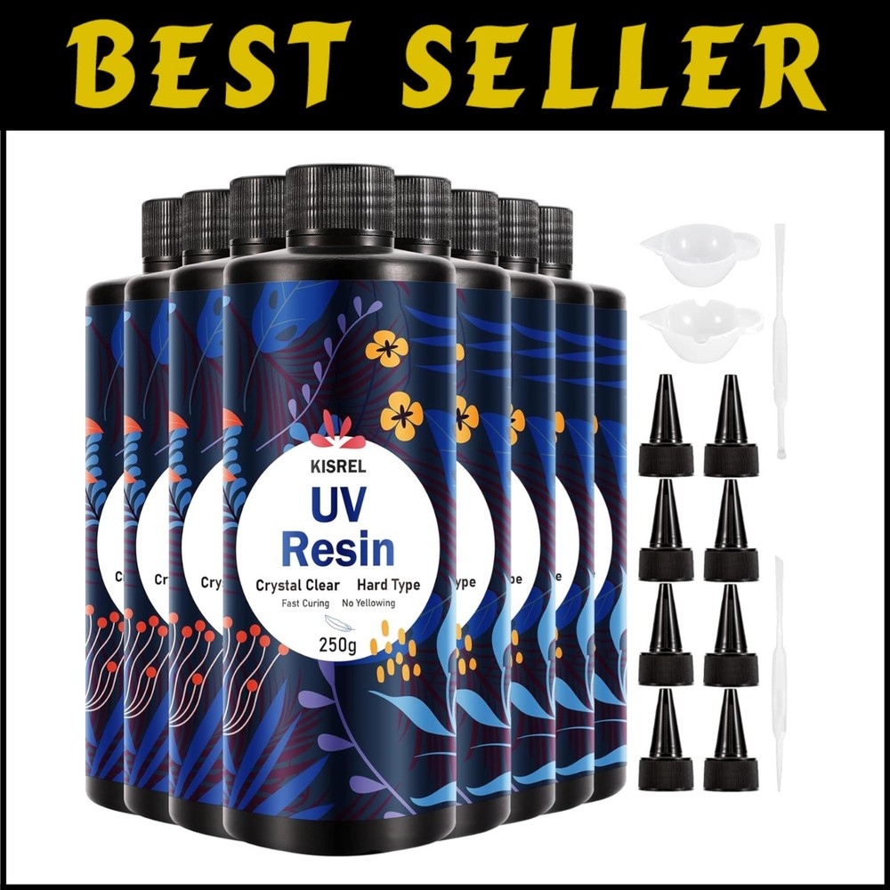 Premium Hard Crystal Clear UV Resin 2000g for Durable Craft Creations