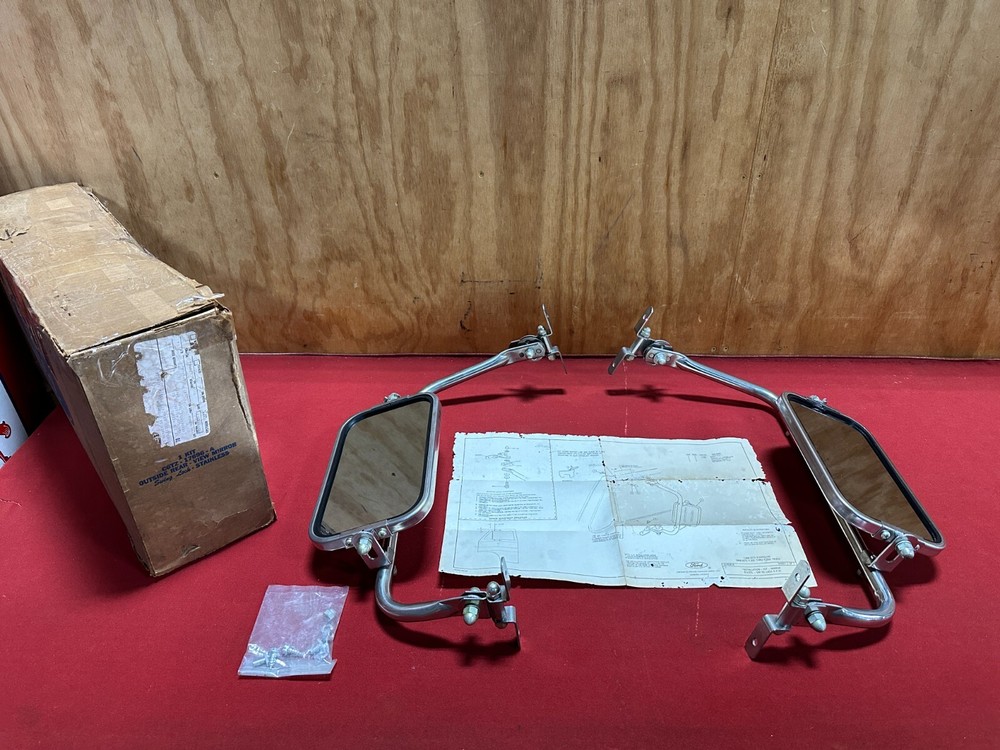 NOS FORD TRUCK STAINLESS JR WEST COAST MIRRORS TRUCK C6TZ-17696-A