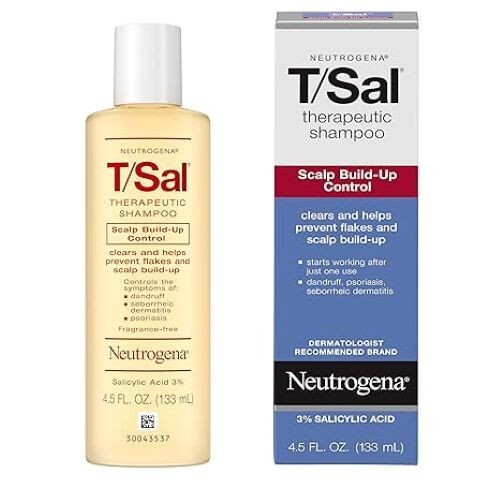 Neutrogena T/Sal Therapeutic Shampoo 4.5 Oz for Dandruff & Psoriasis Relief