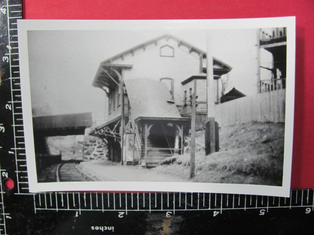 Nynh&H Railroad Depot Mount Bowdoin Massachusetts Rppc Postcard Photo