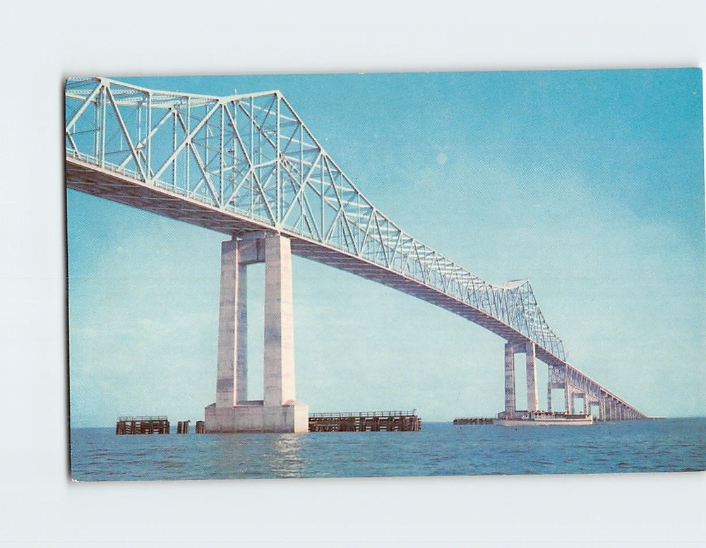 Postcard Sunshine Skyway Bridge Tampa Bay Florida USA North America