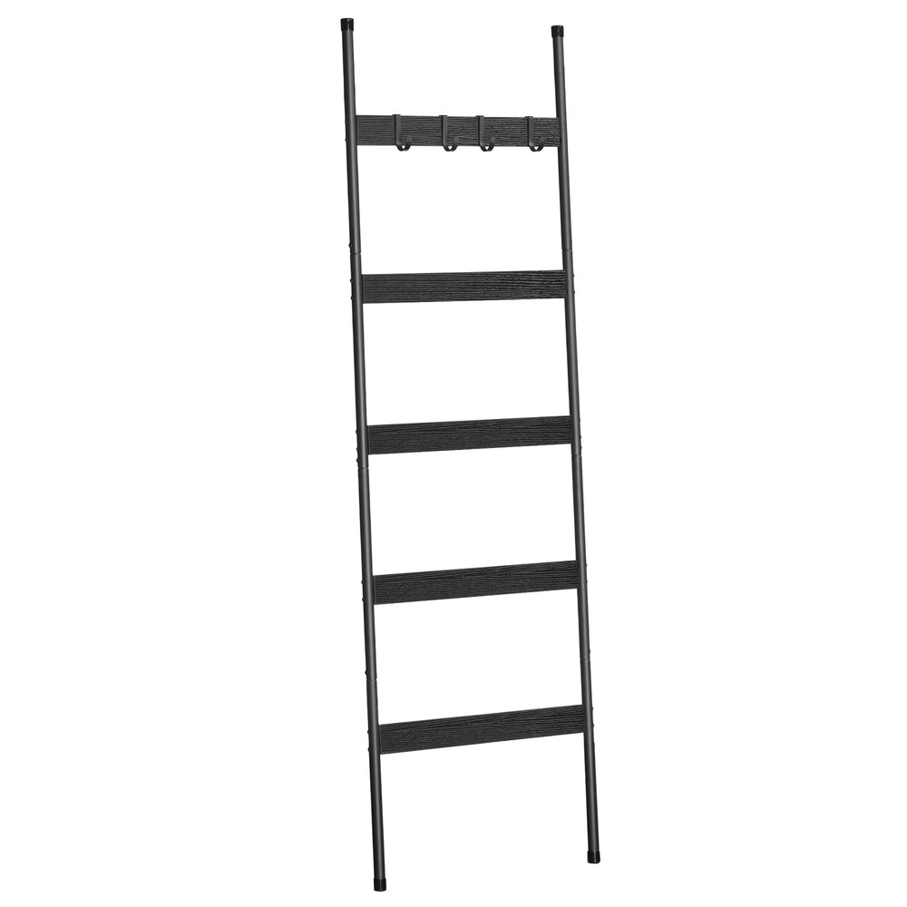 Blanket Ladder for Living Room, Farmhouse 5 -Tier Quilt Holder with 4 Removab...
