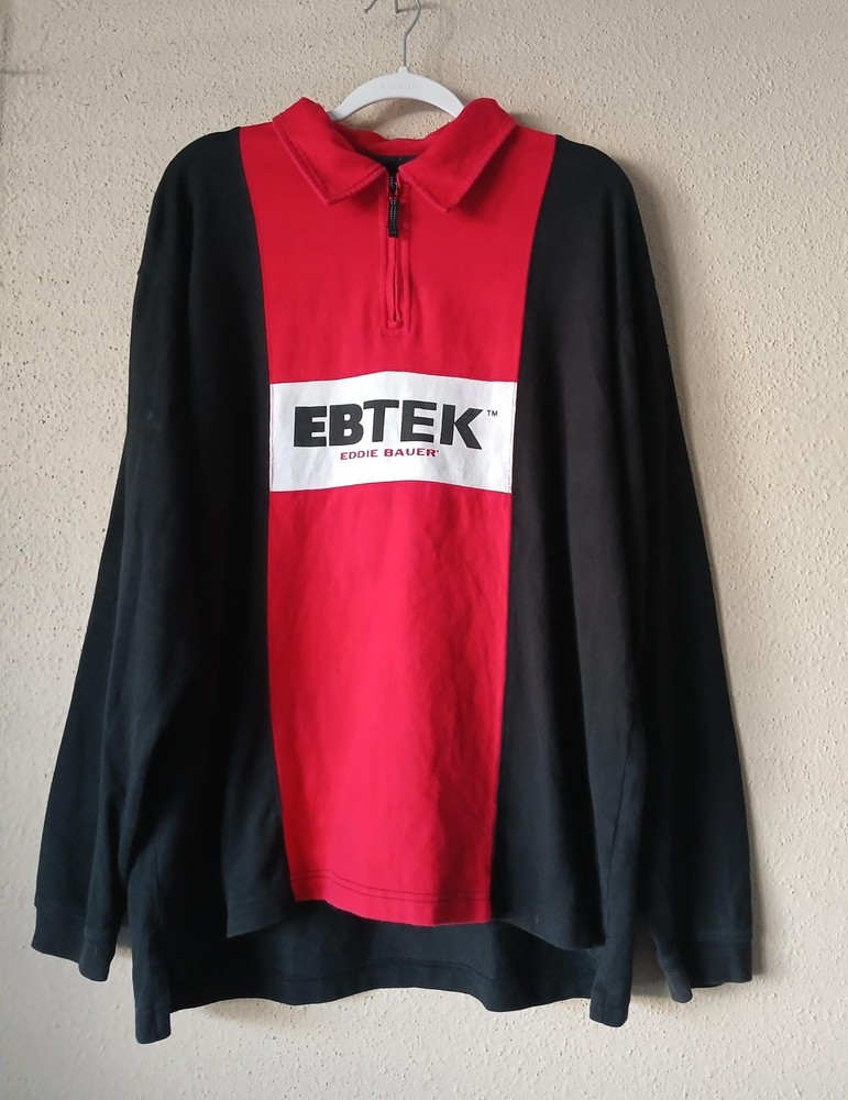Vintage Eddie Bauer EBTEK Pullover Mens Medium Long Sleeve Outdoors 90s