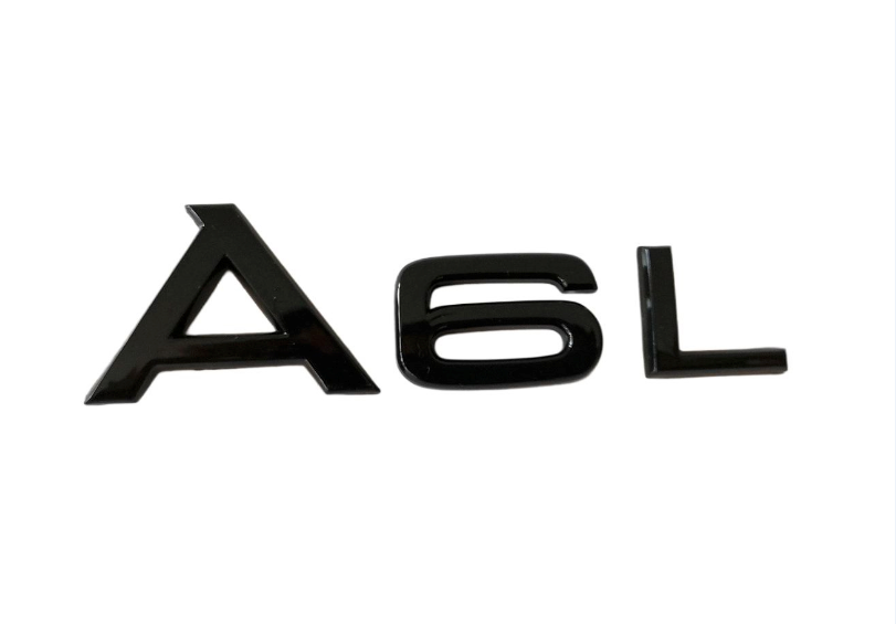 Glossy Black FIT AUDI A6L REAR TRUNK EMBLEM BADGE NAMEPLATE DECAL LETTER NUMBER
