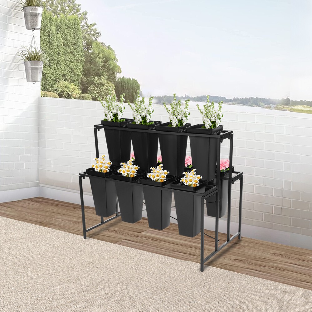 12 Pcs Flower Buckets Flower Display Stand for In/Outdoor Florist Garden Modern