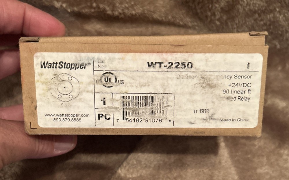 Watt Stopper WT-2250 Ultrasonic Occupancy Sensor NOB