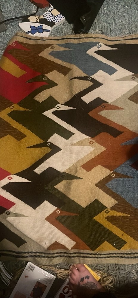 Vintage Peruvian Hand Woven and Hand Made - Wool Hanging Tapestry