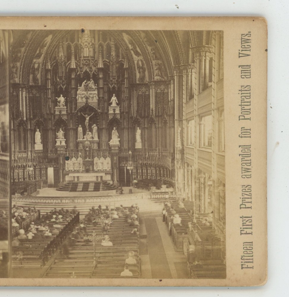 Interior Notre Dame Montreal Canada J.G. Parks Stereoview