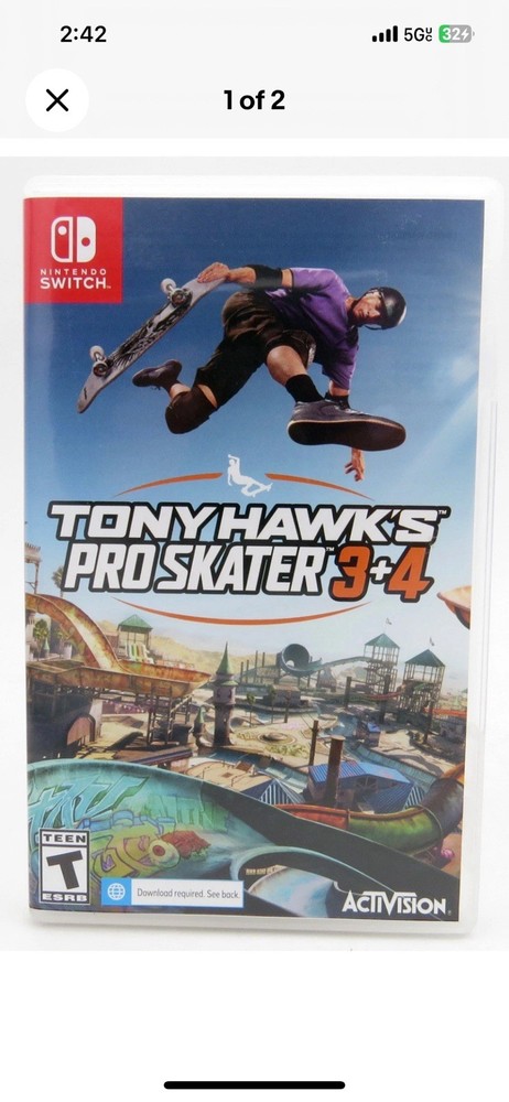 Tony Hawk Pro Skater 3+4 - Nintendo Switch Code in Box