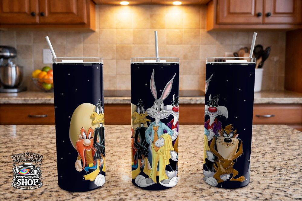 20oz Cartoon Character Tumbler – Funny Retro Design – Insulated Stainless Steel