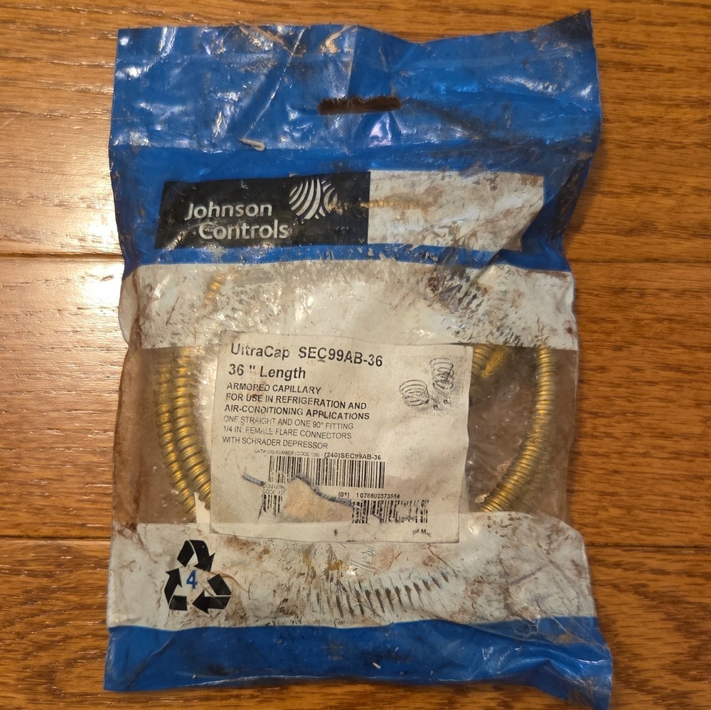🇺🇸 Brand New Johnson Controls UltraCap (MPN SEC99AB-36) Armored Capillary🇺🇸