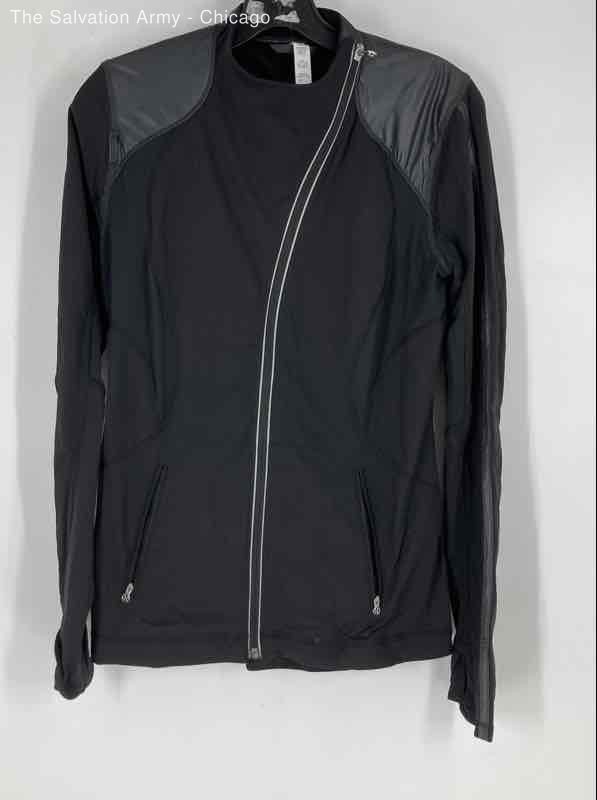 Lululemon Athletica Womens Black Full Zip Activewear Track Jacket Size 8