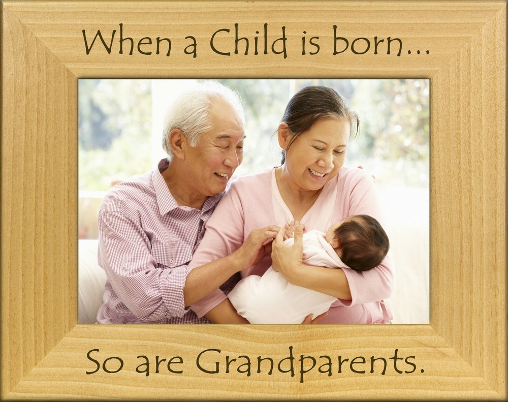 When a Child is Born...So are Grandparents Laser Engraved Picture Frame (4 x 6)