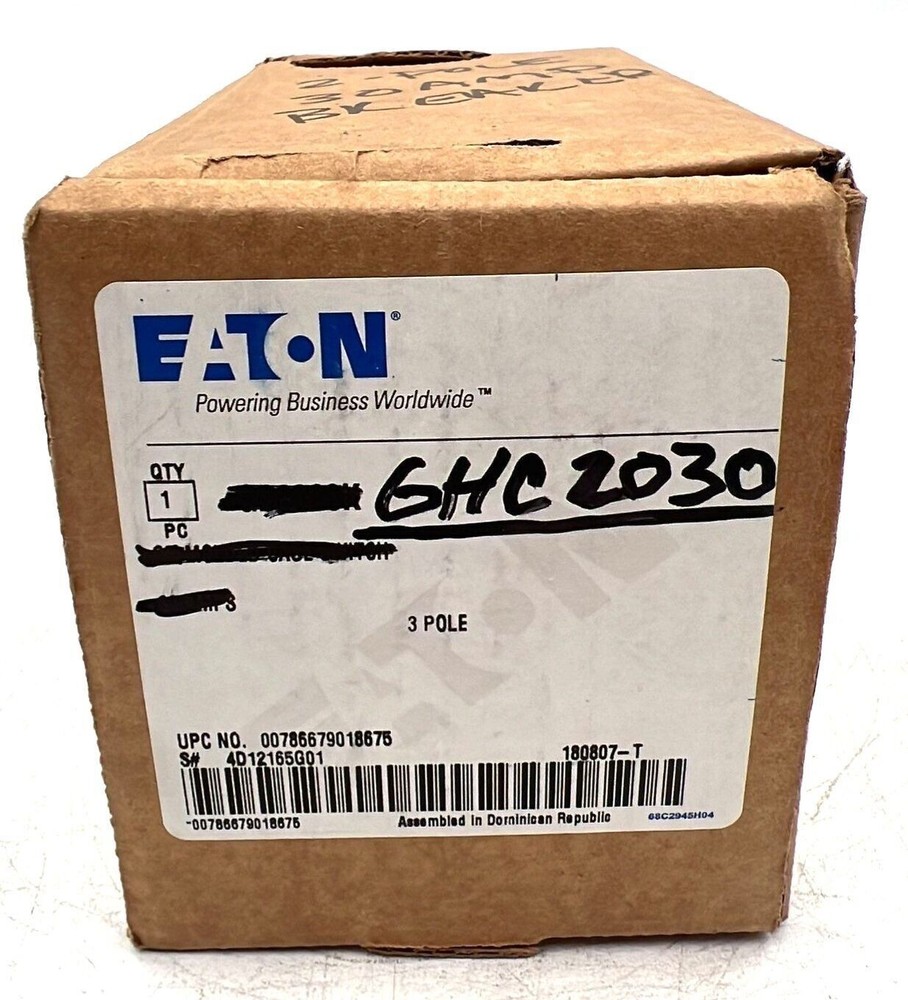 Eaton GHC2030 Bolt On Circuit Breaker 30A 2P 480V GHC 30 Amp 2 Pole New
