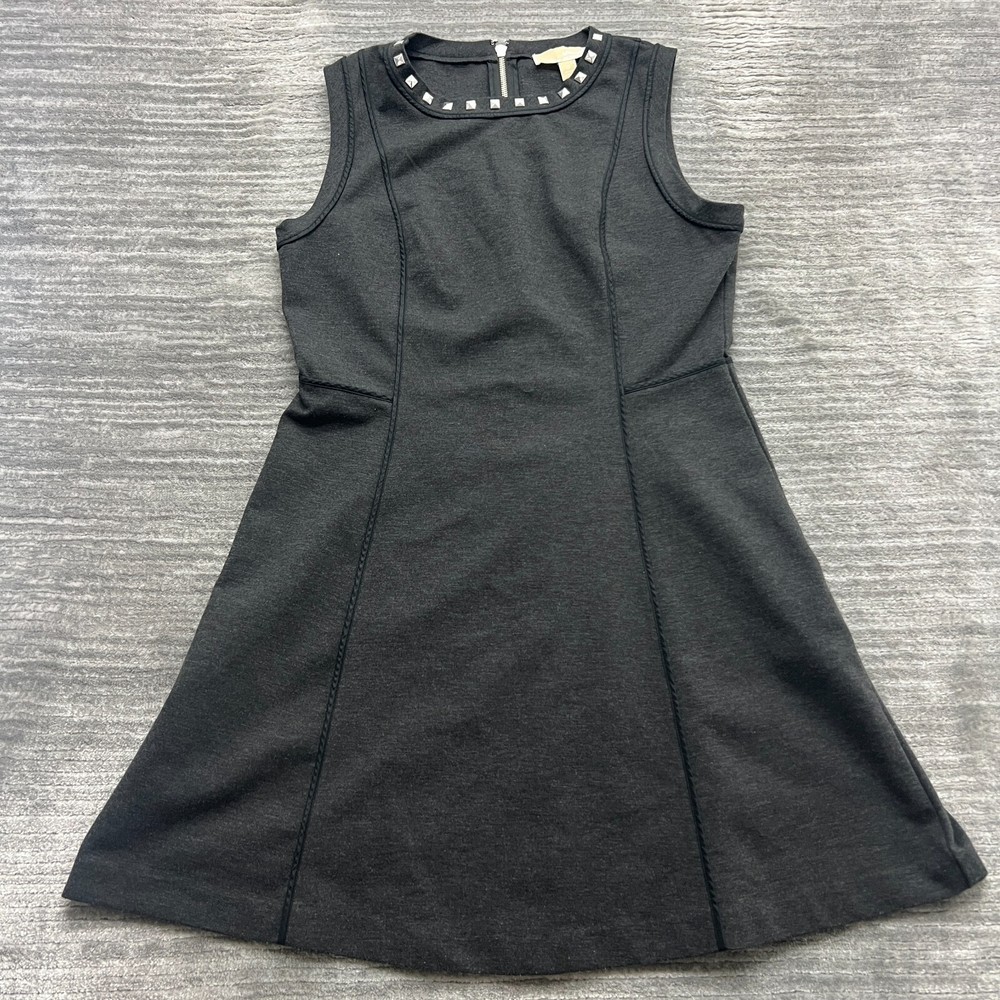Michael Kors Gray Studded Sleeveless Dress Size 12