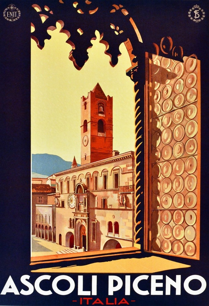 Poster print.Home Room Interior design.Travel Italy.Ascoli.6545
