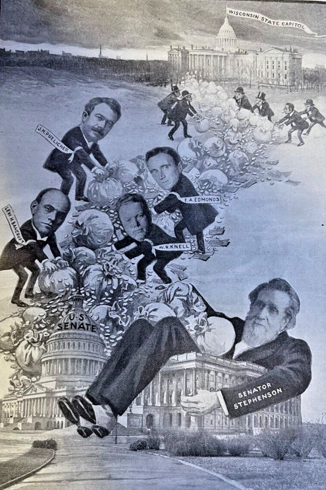 1911 Corruption in Wisconsin Politics Buying Senate Seat of Isaac Stephenson