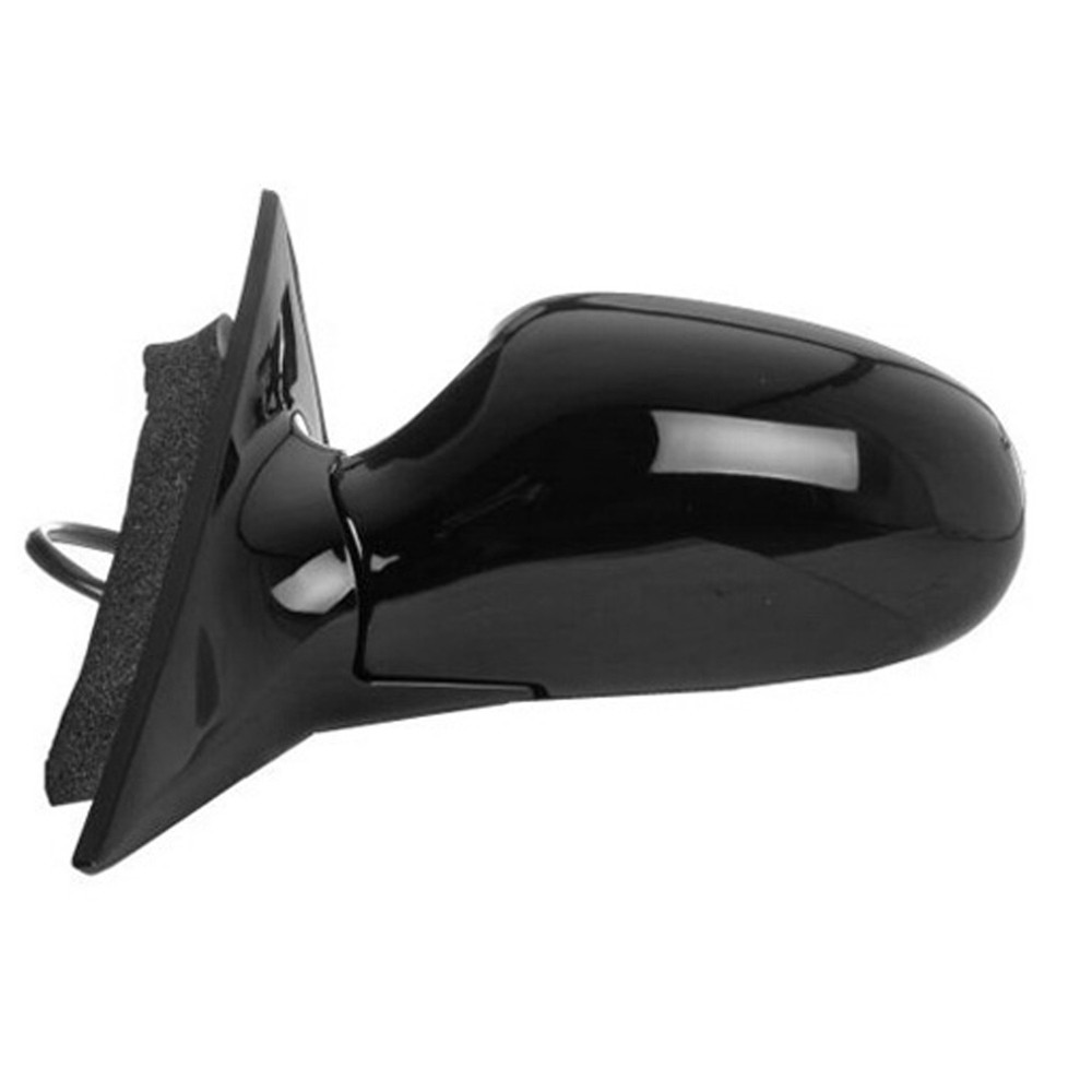 Black Power Flat Driver Side Door Mirror Heated Manual Folding 128-01283L