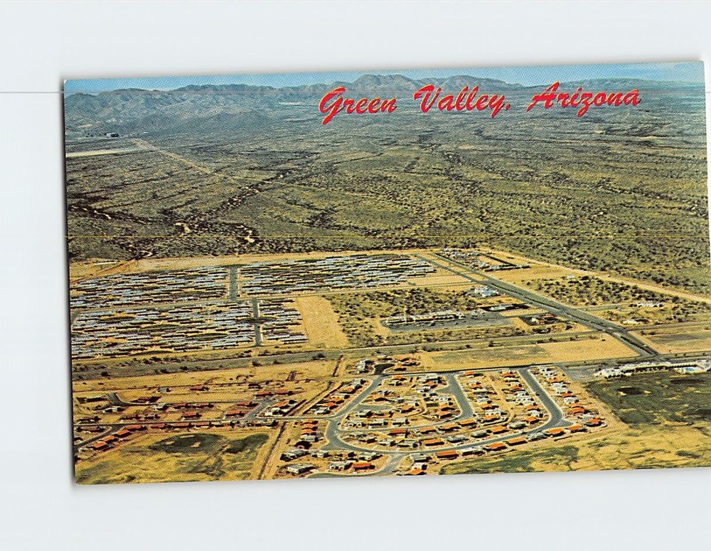 Postcard Aerial View Green Valley Arizona USA