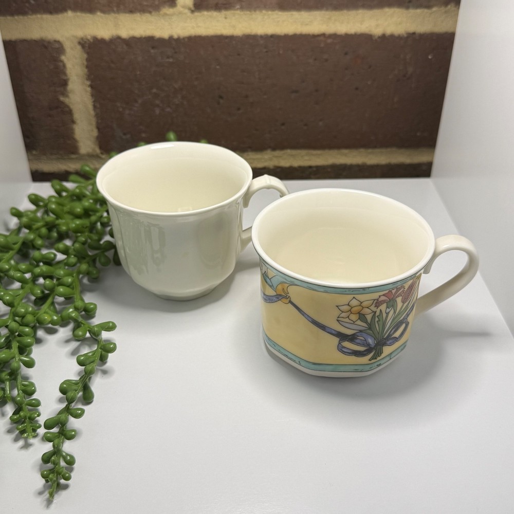 2 Tea Cup Villeroy & Boch Lot- Citta & Campagna Fruit Floral/Luxembourg