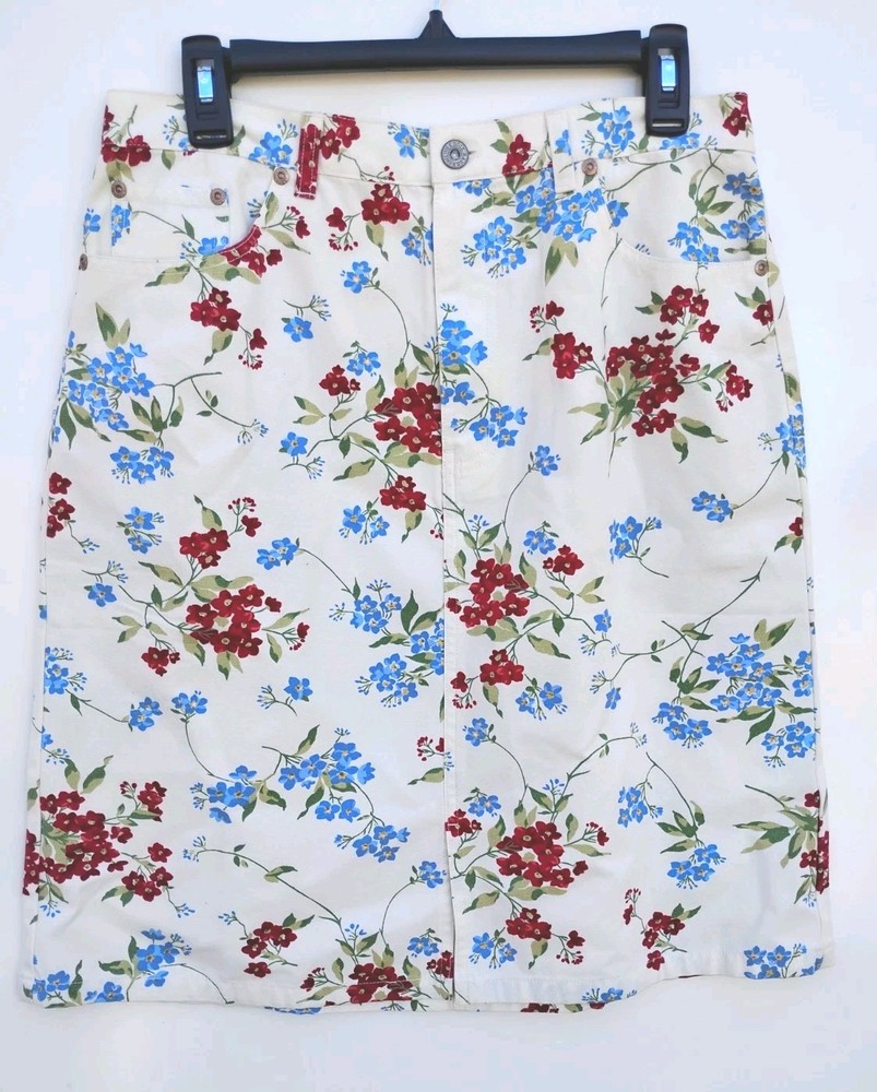 EDDIE BAUER Women's Floral Skirt 12