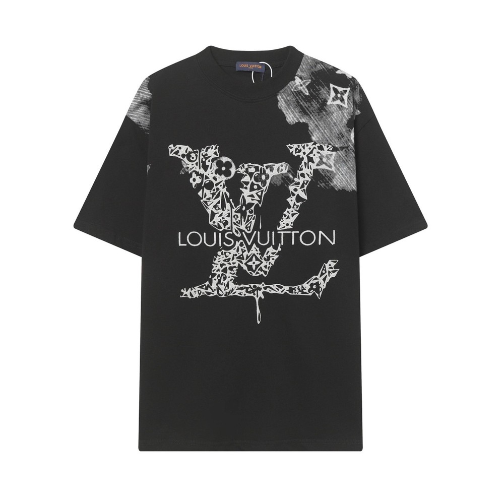 men casual round neck short sleeve men black T-shirt size M/L/XL
