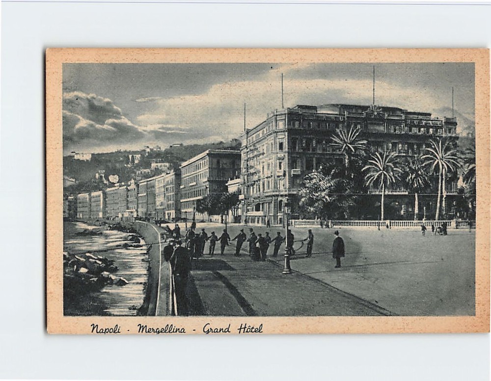 Postcard Grand Hotel in Mergellina Naples Italy