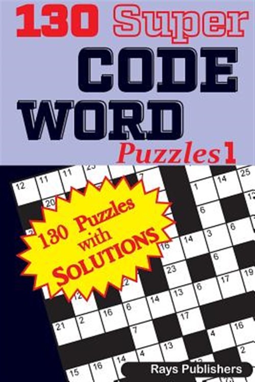 130 Super Code Word Puzzles, Paperback by Rays Publishers (COR), Like New Use...