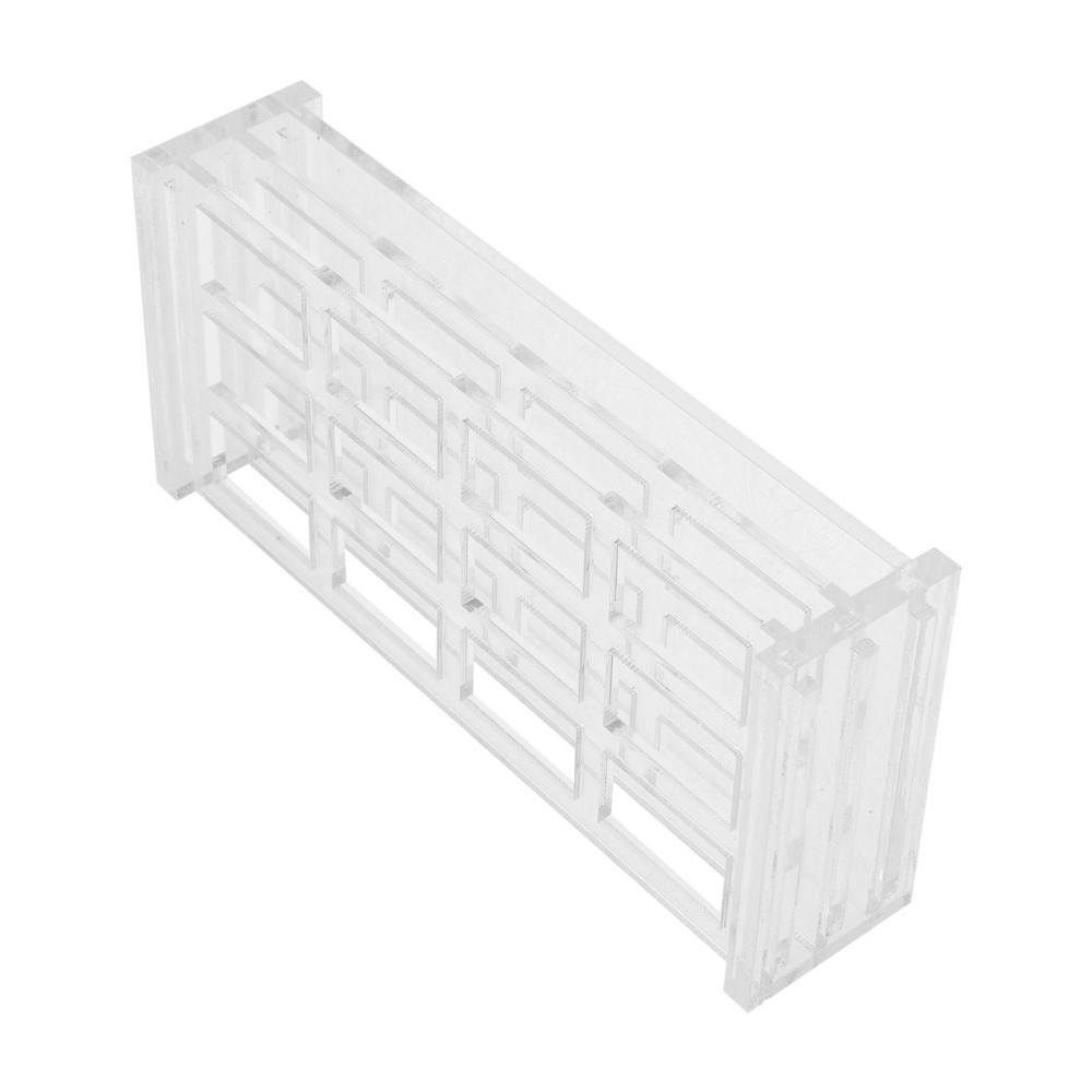 Cuvette Holder: 12-Slot 20mm Acrylic Cuvette Storage Rack - Transparent Acrylic
