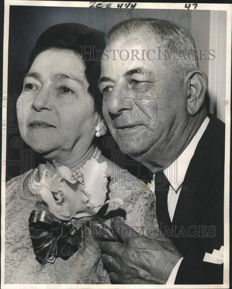 1964 Press Photo Mr. & Mrs. Terry Palmisano, 50th Wedding Anniversary, Metairie