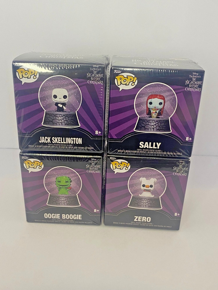Funko Pop! Set of 4 Nightmare Before Christmas Vinyl Figure Snow Globes