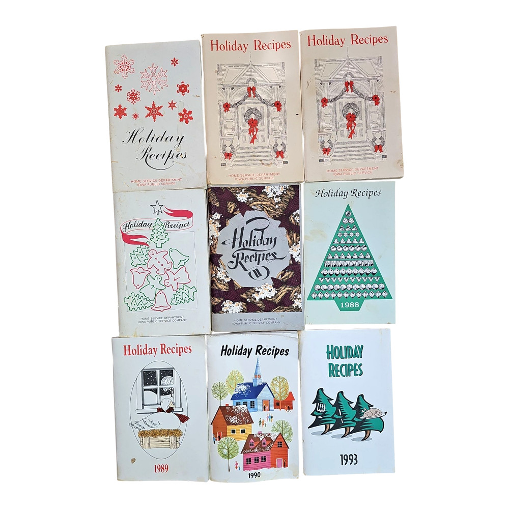 Iowa Public Service IPS Holiday Recipes Christmas 1982 to 1993 Lot 9