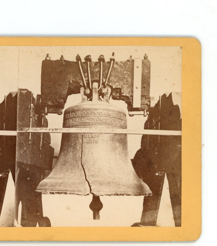 Liberty Bell Closeup Independence Hall Philadelphia PA James Cremer Stereoview
